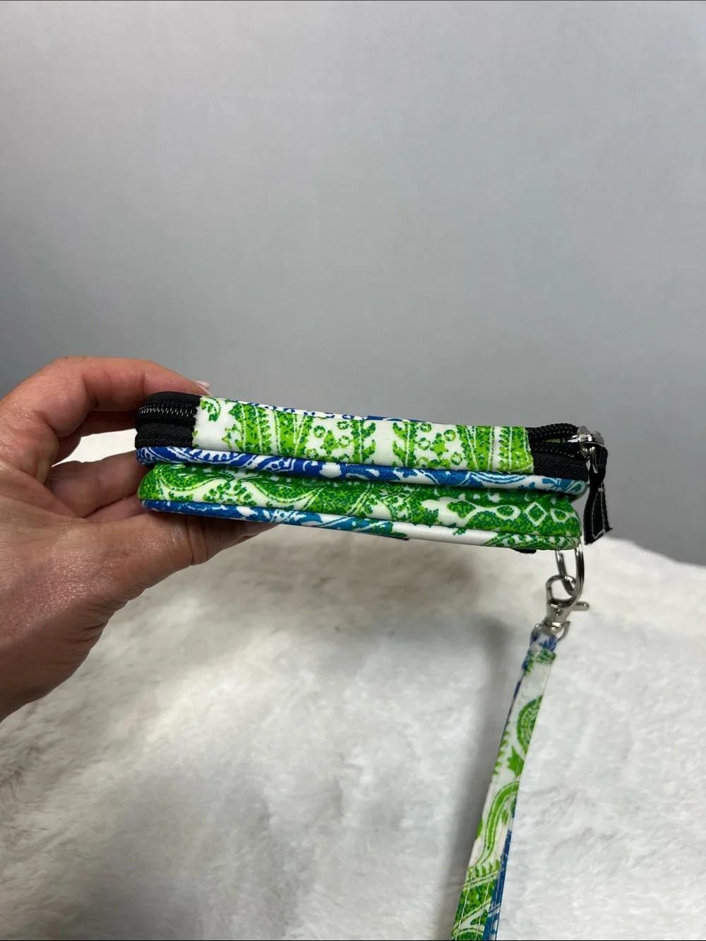Scout Green & Blue Pattern Wristlet Wallet Clutch